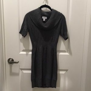 SOLD LOFT merino wool gray sweater dress